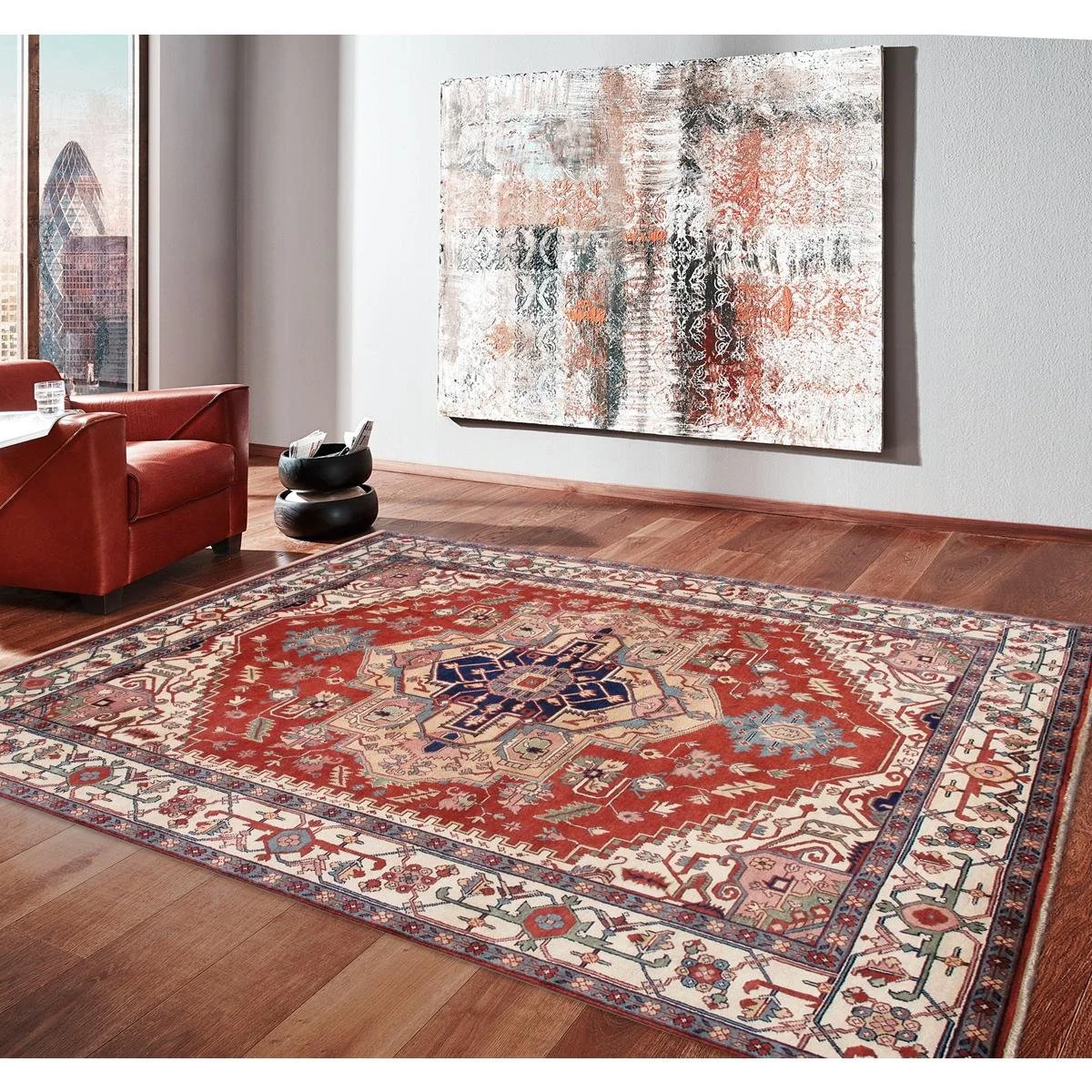 Serapi Hand-Knotted Wool Area Rug — Pasargad Home